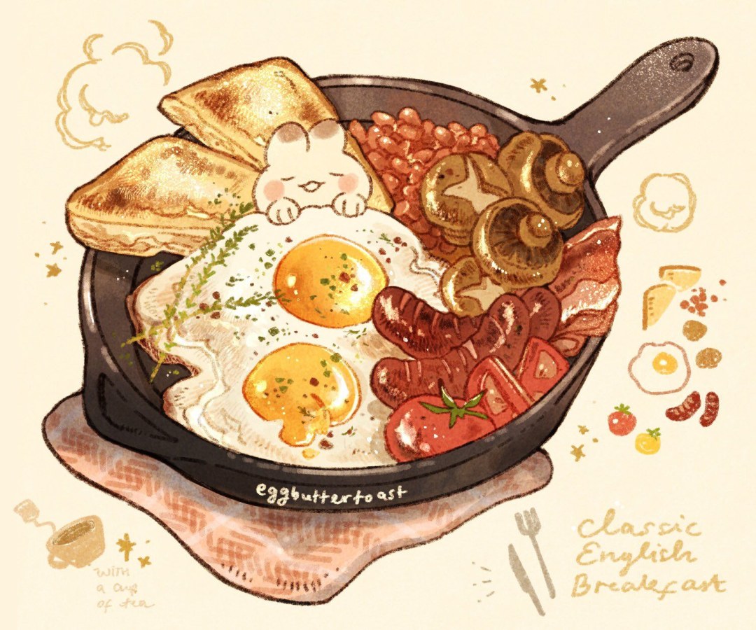 Hermosos dibujos sobre la comida