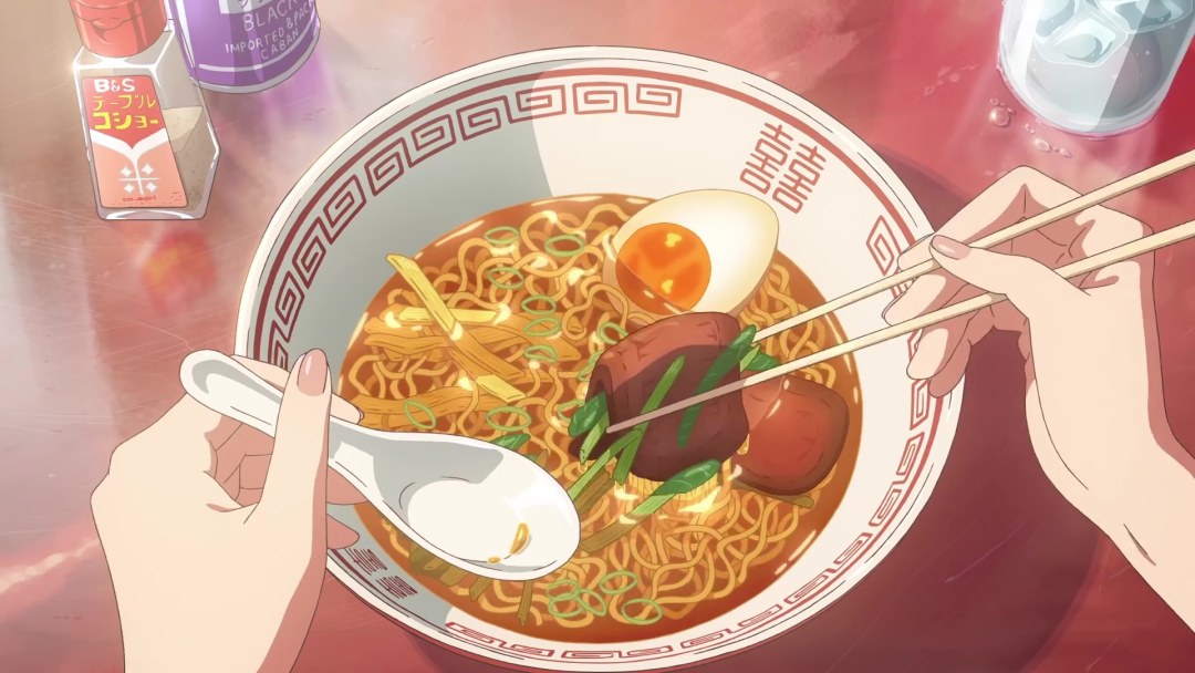 Ramen anime de comida japonesa