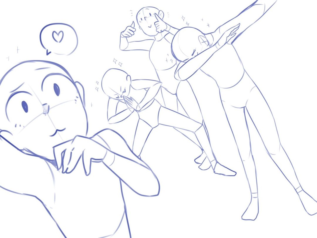 Maniquíes grupales para dibujar