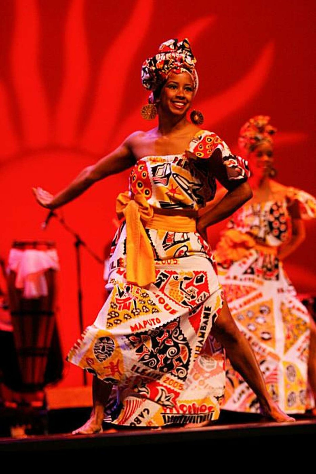 Pintura de danza africana decorativa