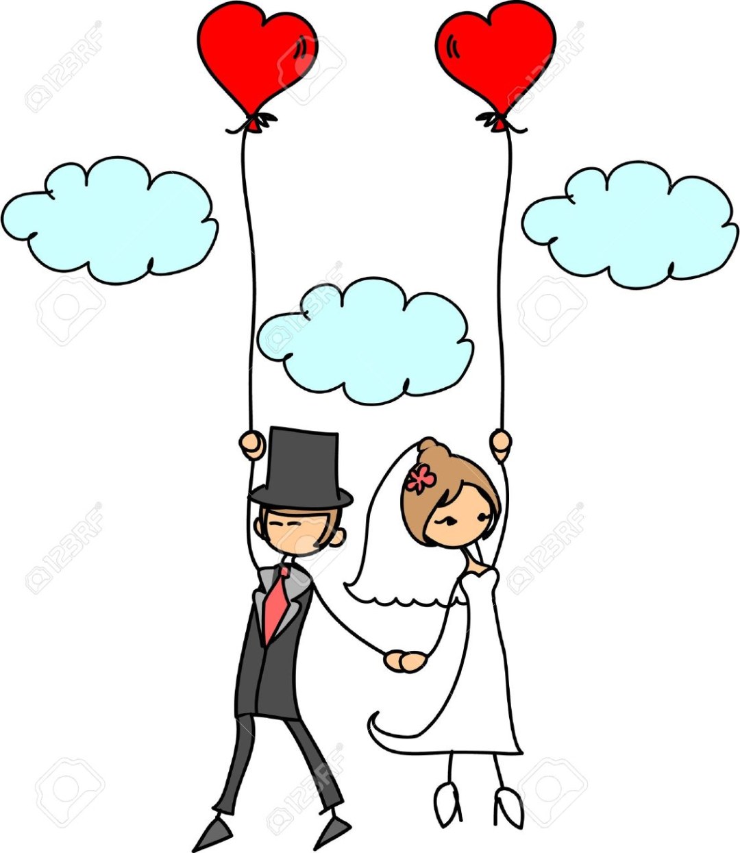Clipart de novia y novia