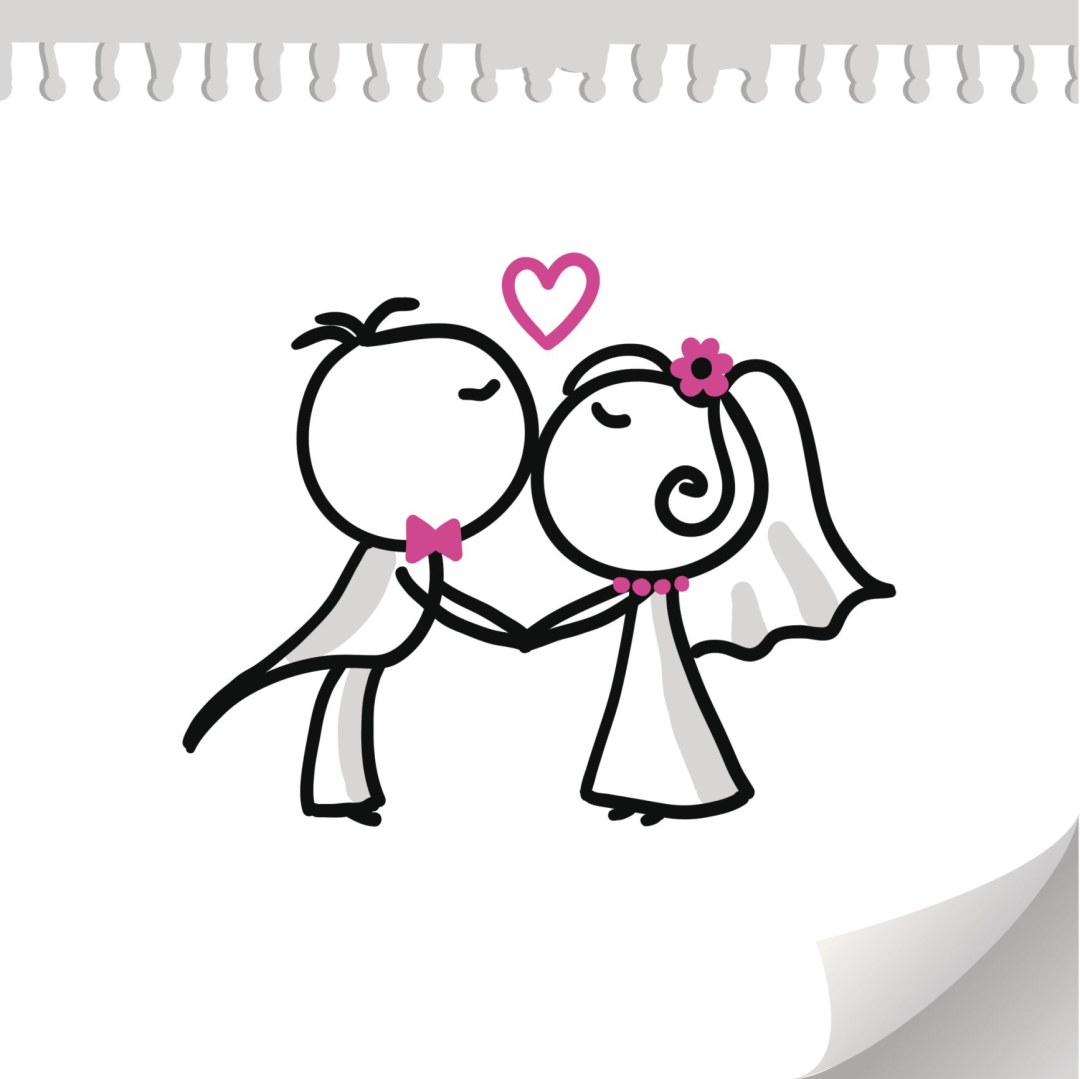Boda de hombres divertidos