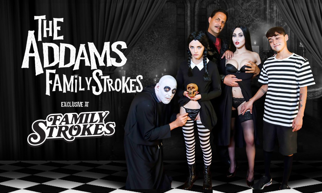 Family Addams Frankenstein Cartoon