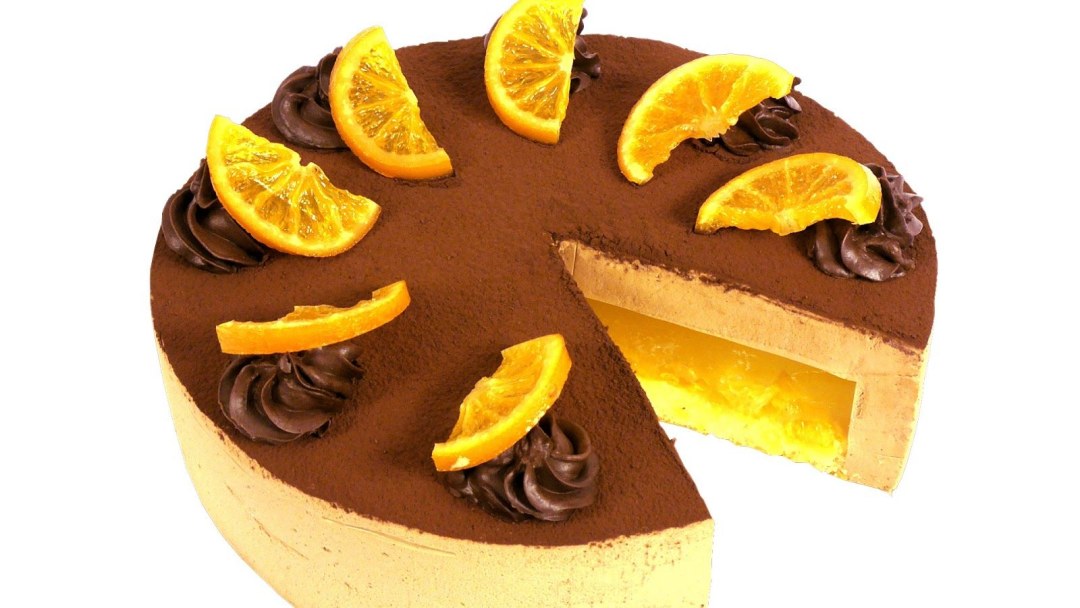 Pastel de mussio naranja chocolate