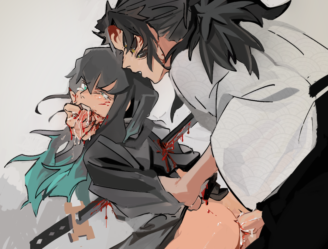 Demonios de corte de cuchilla Muichiro Hentai