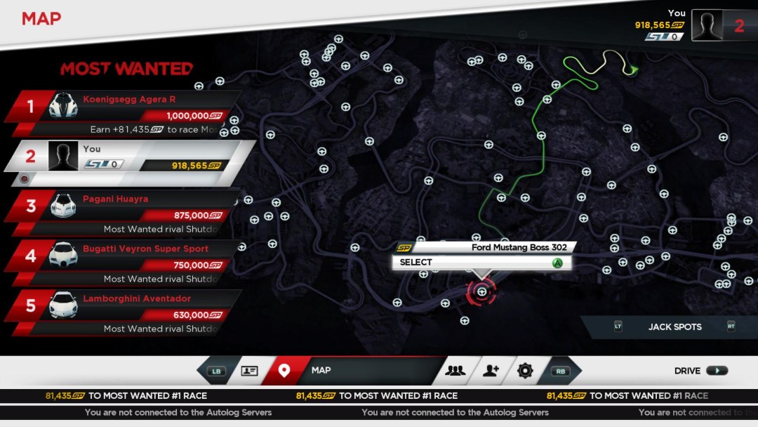 Bugatti en NFS Most Wanted 2 2012