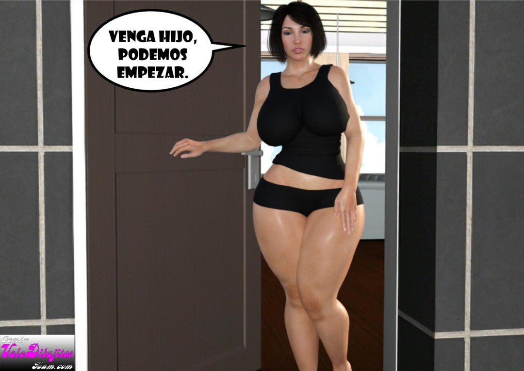 La madre adoptiva es cómica