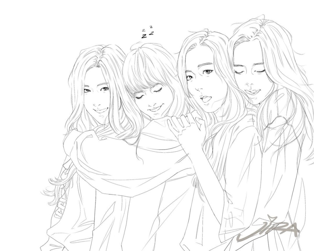 Black Pink Jenny Coloring