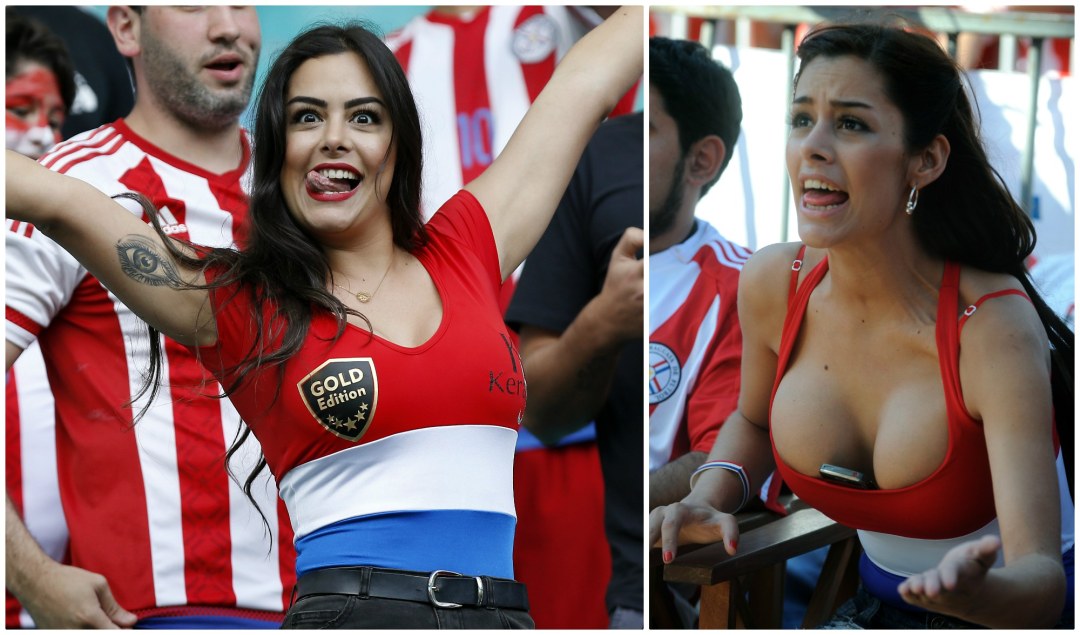 Hermosas chicas con una prensa