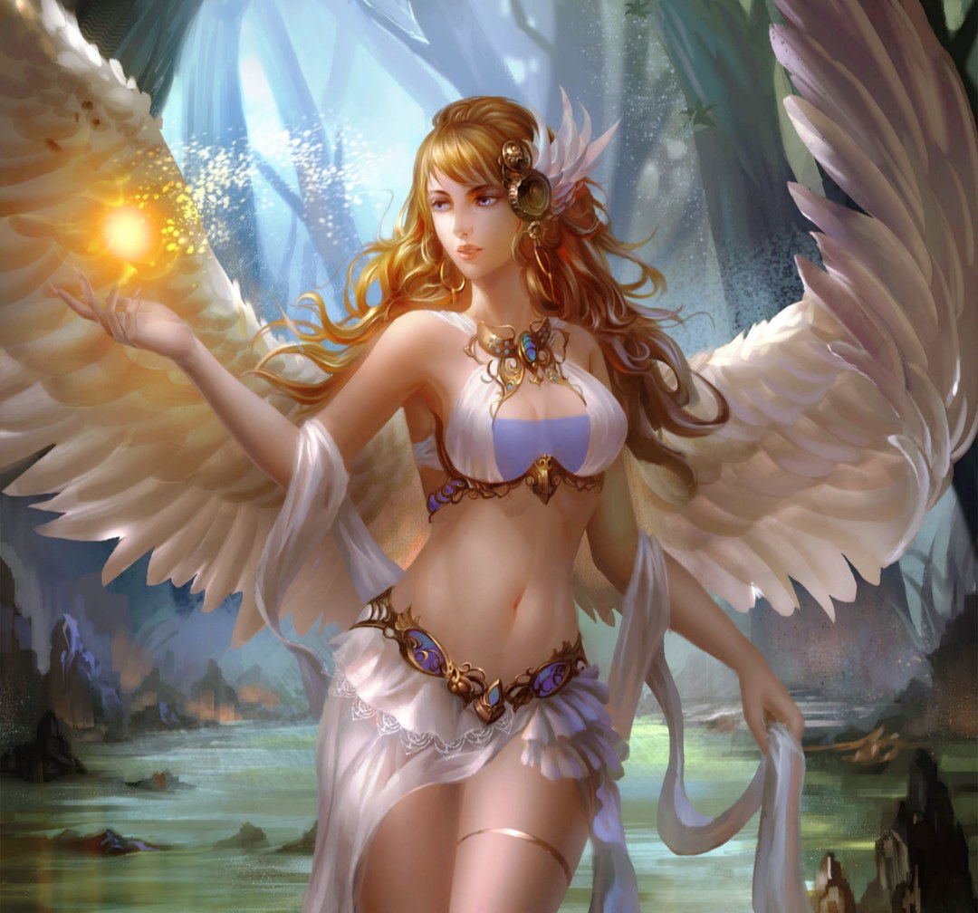 Diosa de Freya con alas