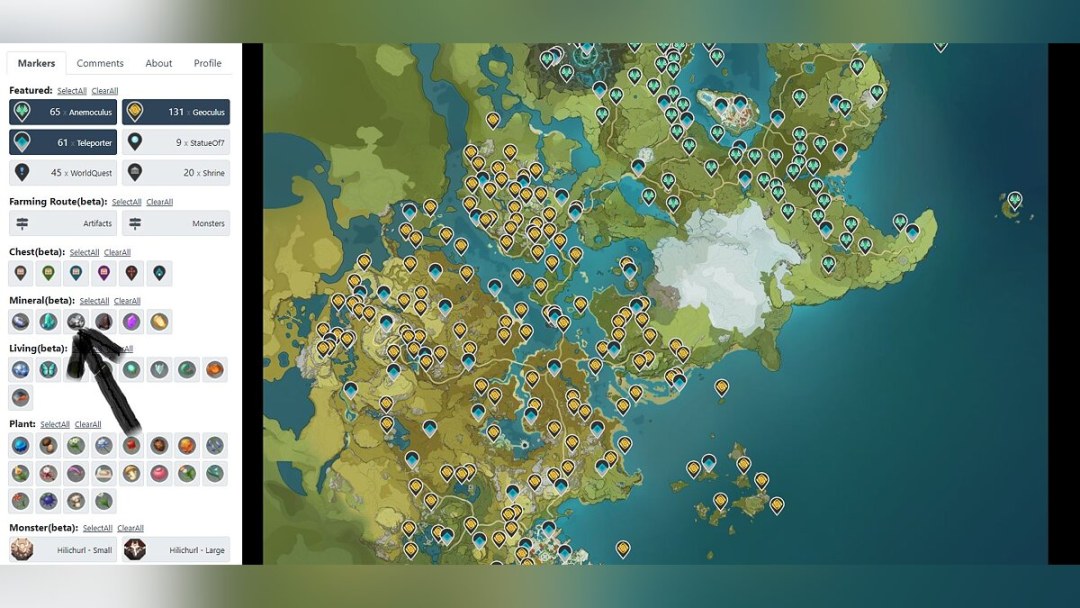 Genshin Impact Mapa de hierro blanco