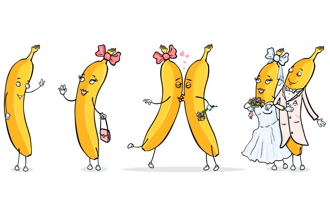 Dibujos animados de chicas de plátano
