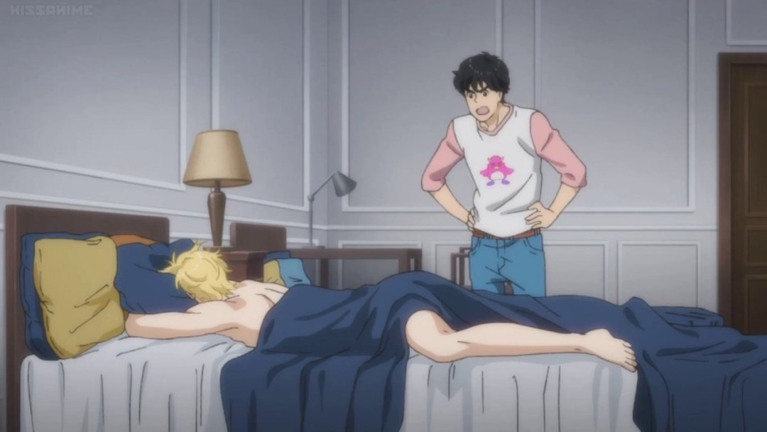 Ash y Eiji segundo beso