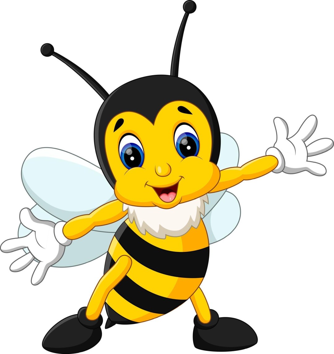 La abeja esta sentada