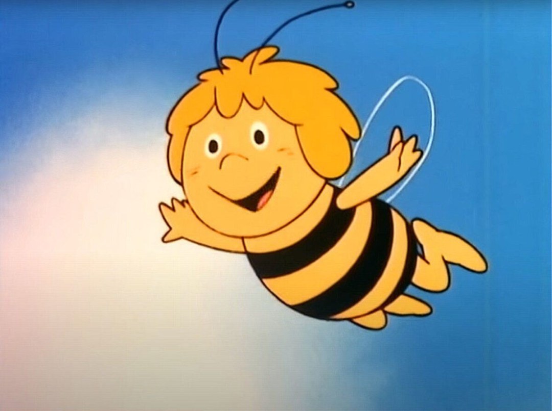 Abeja sobre un fondo transparente