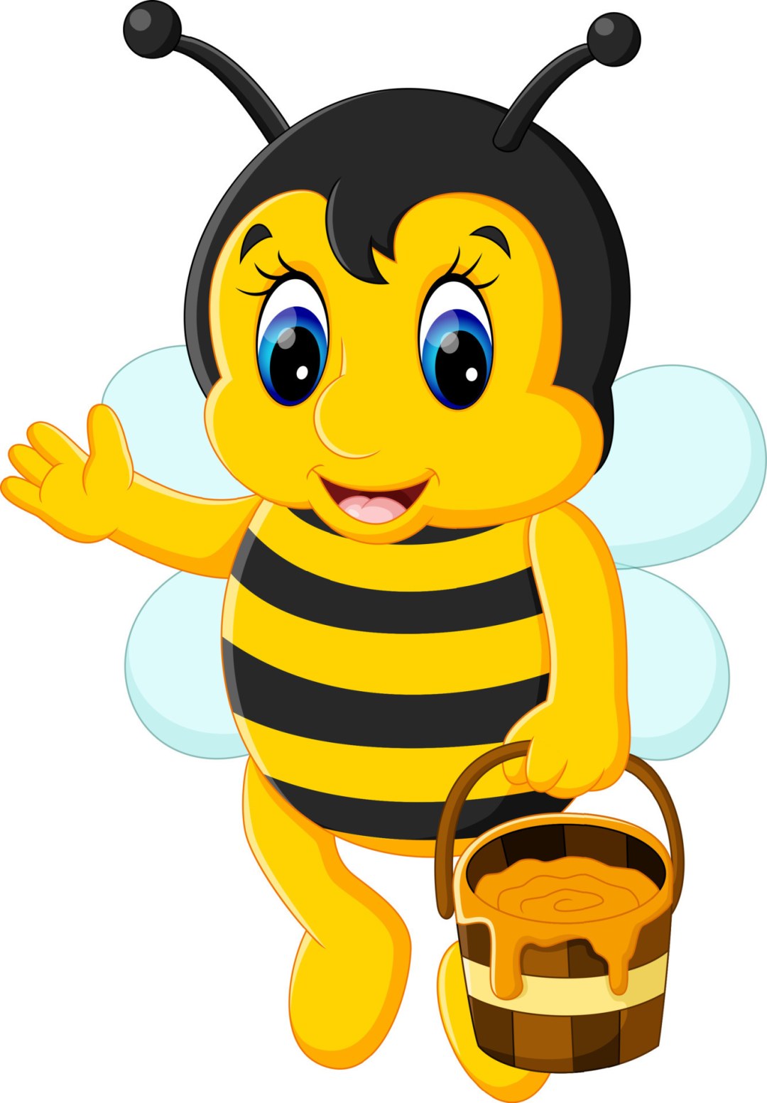 Abeja de dibujos animados de color