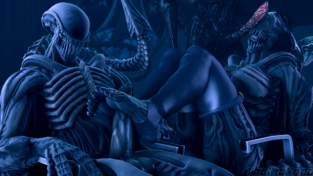 Fetiche de pie de pie de xenomorfo alienígena