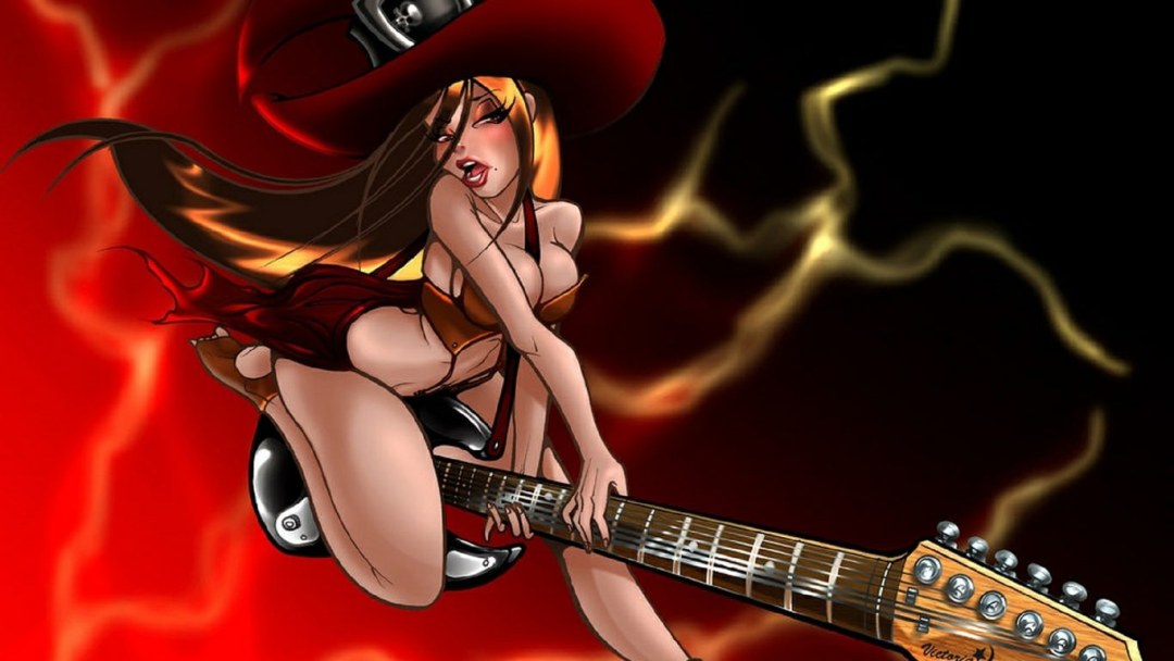 Hevy con una familia de metal de guitarra