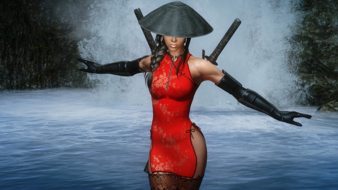 Chica con una espada en tu escritorio