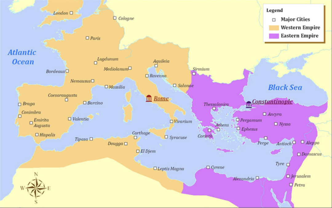 Gran Armenia en el mapa del mundo