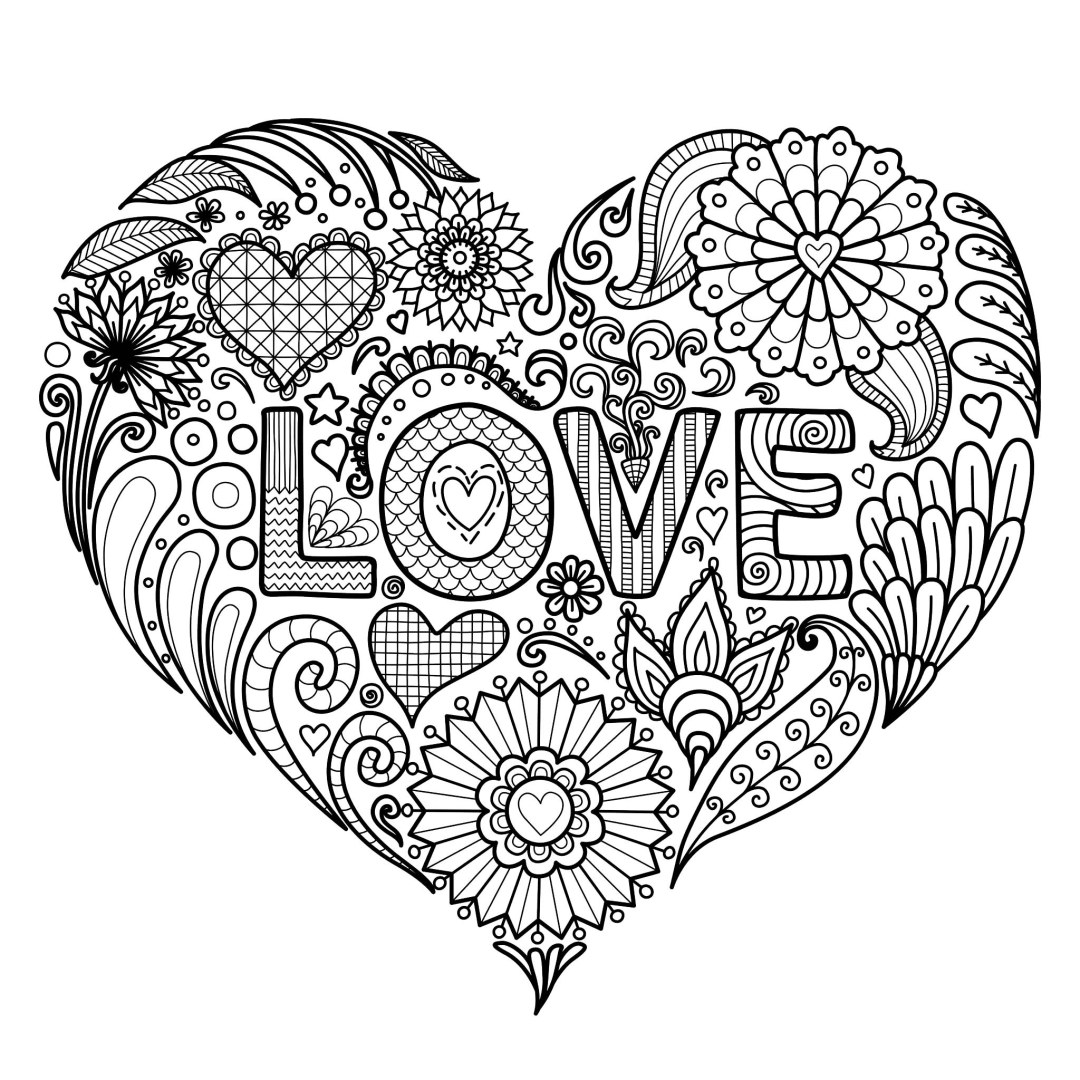 Corazón para colorear