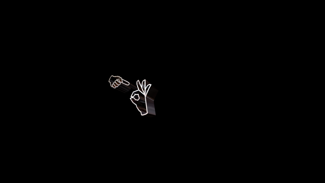 Minimalismo sobre un fondo negro
