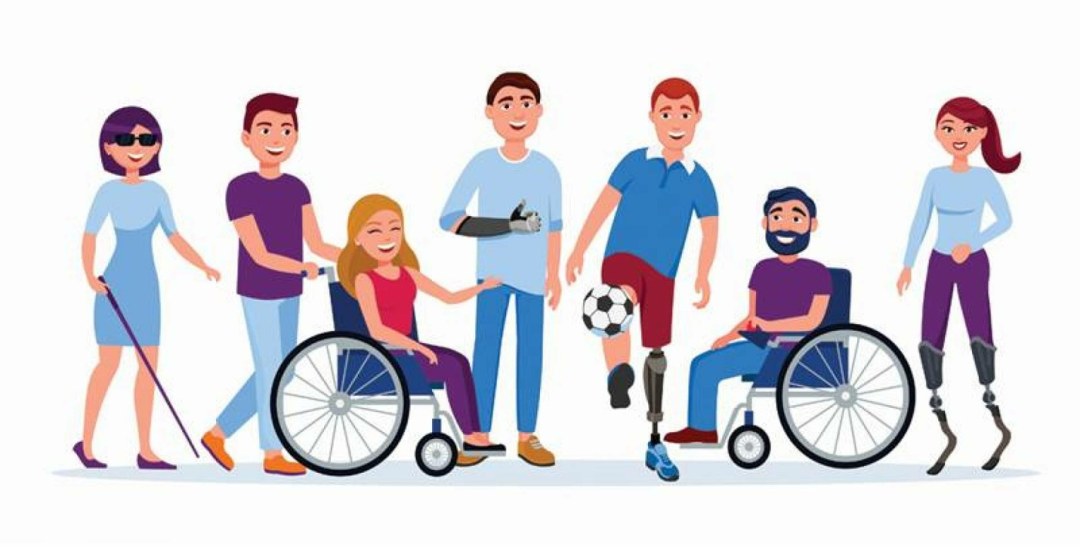 Vector de personas con discapacidad