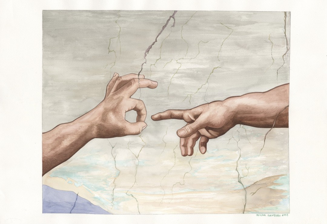 Creación de Michelangelo Adam Hands