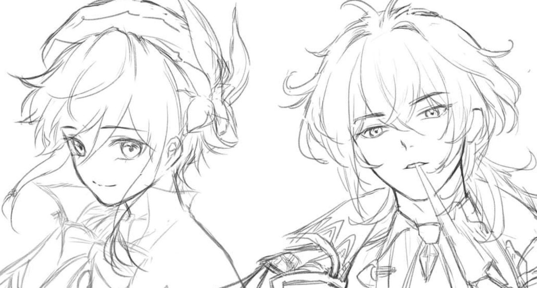 Boceto de Xiao Genshin