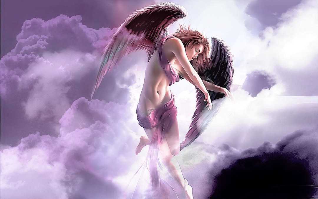 Chica con alas