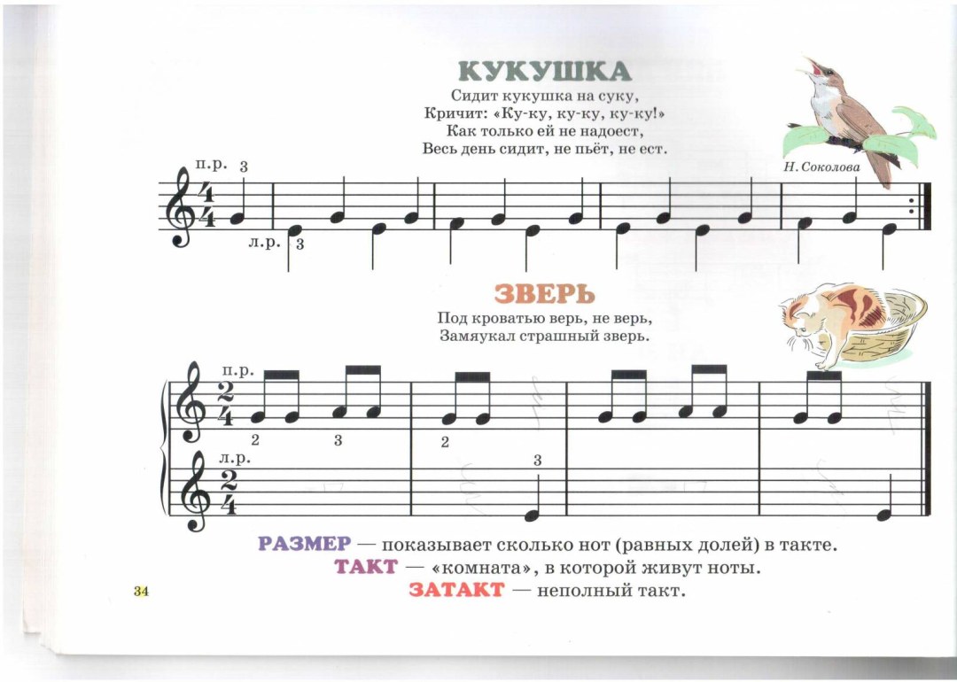 Notas para piano para niños