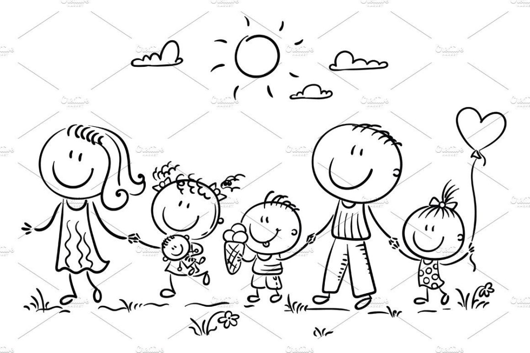 Casa con ventanas familiares para niños