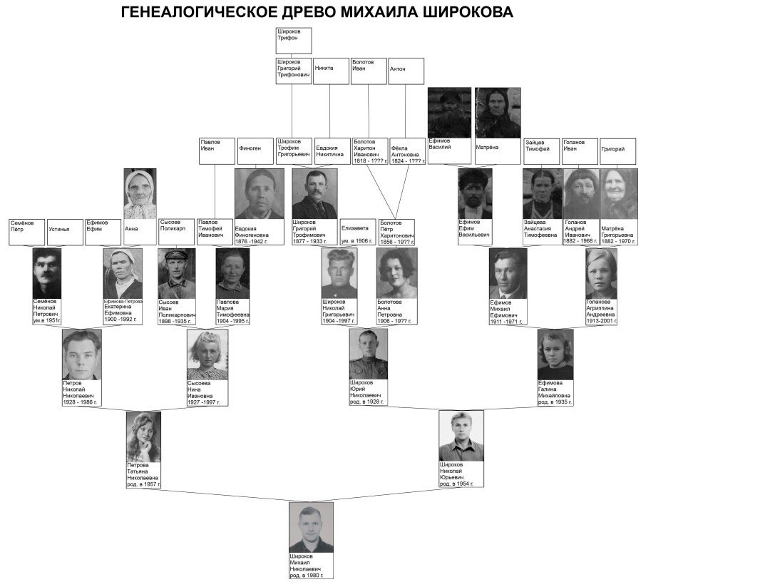 El árbol de genealogía de Peter Tolstoi