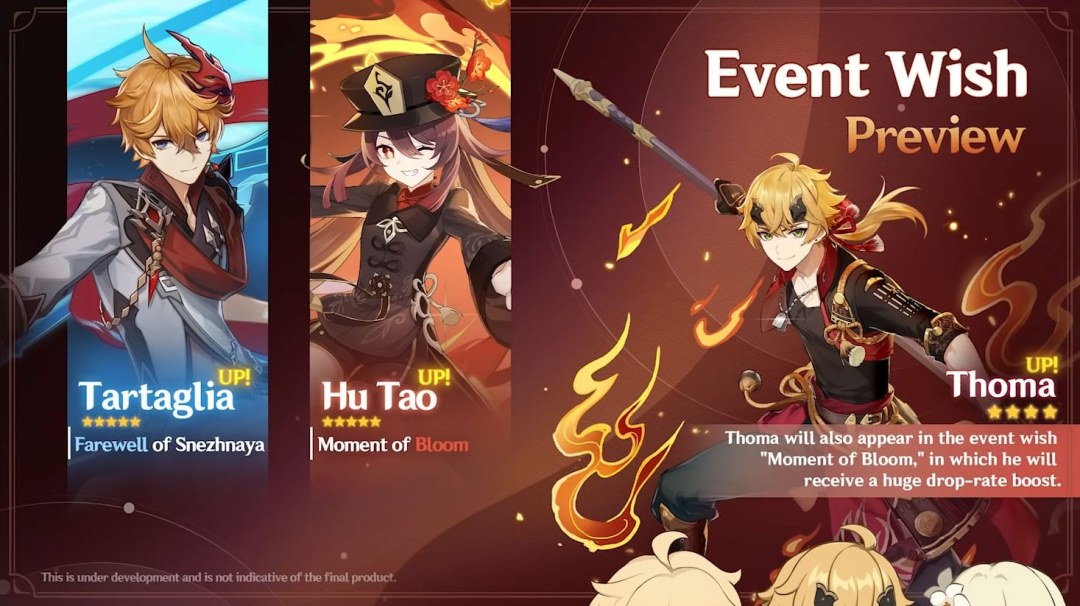 Genshin Impact Banners de personajes