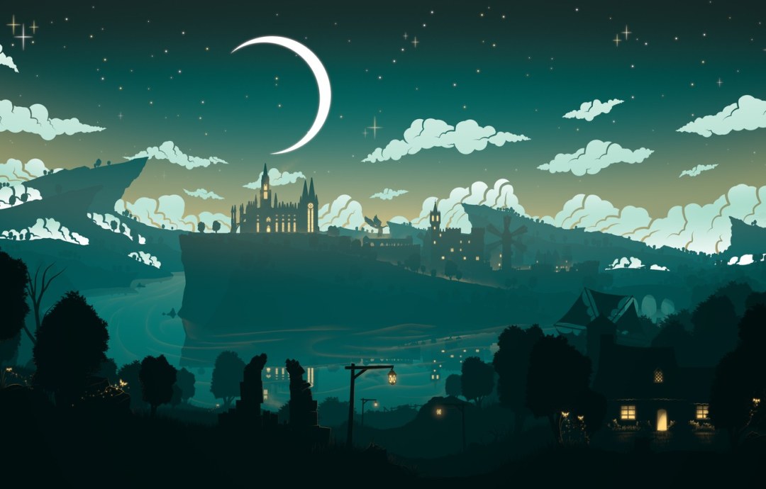 Paisaje de minimalismo de papel tapiz de escritorio