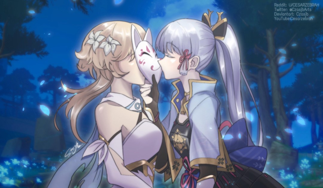 Kamisato Ayaka Genshin Arte oficial