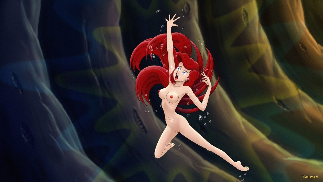 Caricatura sirena ariel desnuda