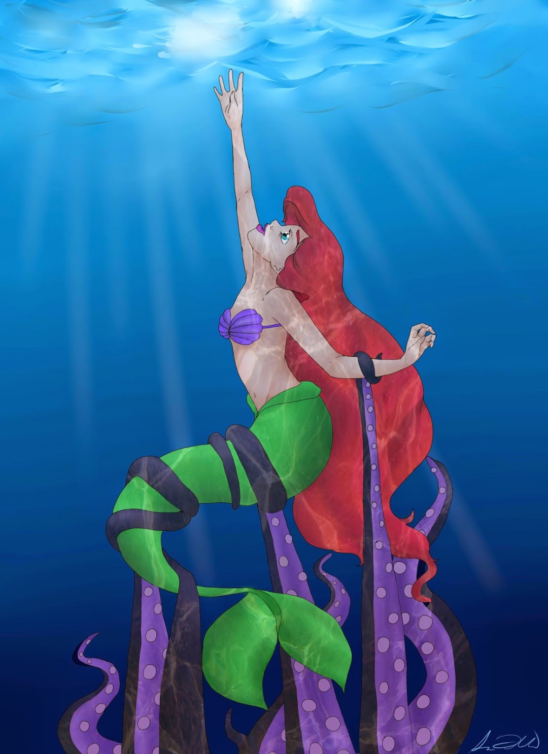 Princesas Disney Ariel y Eric Rusalka