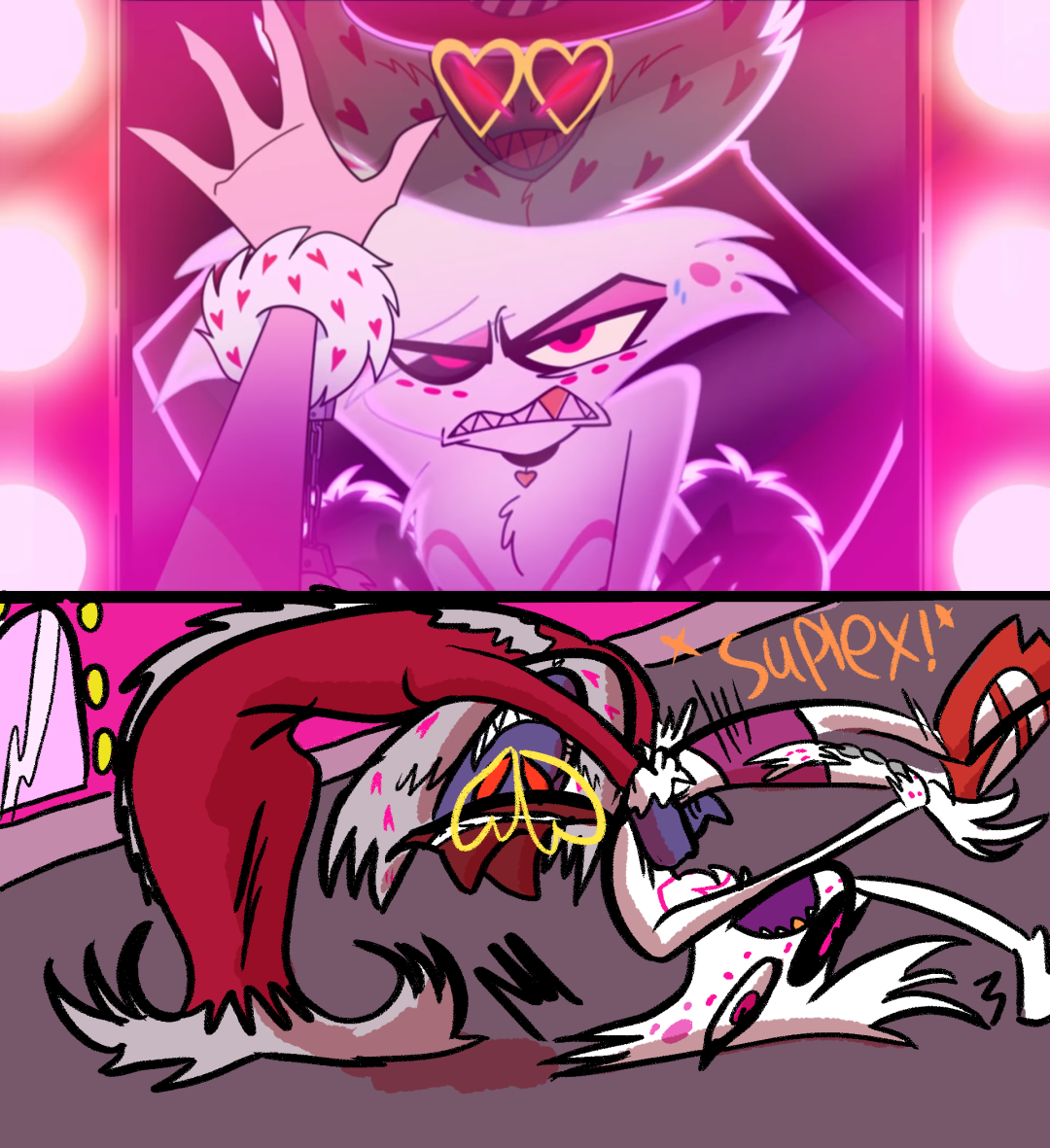 Hotel Khazbin Angel Dust y Valentino Comics