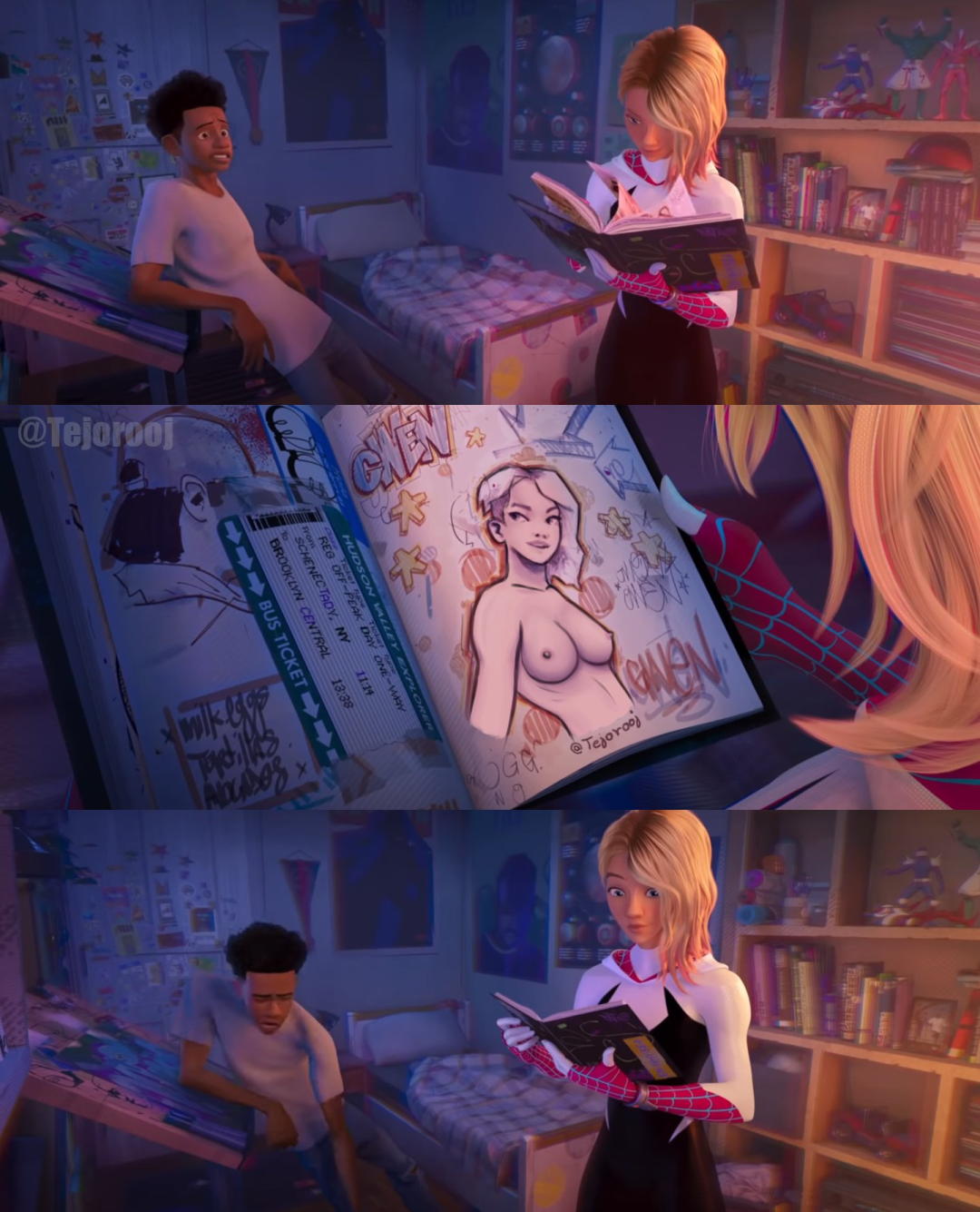 Gwen Staisi XXX Miles Morales Comic