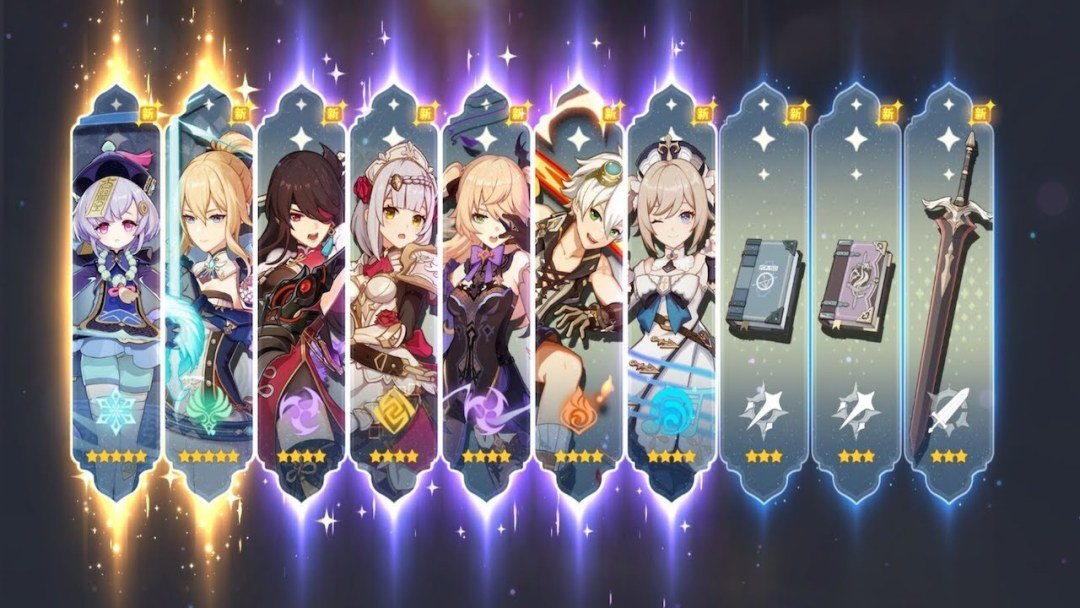 Personajes de Genin Impact 5 estrellas