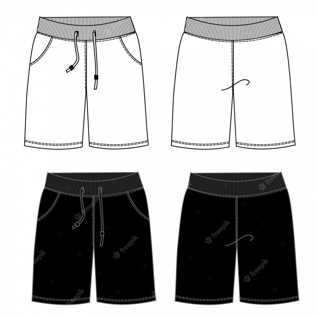 Dibujo para hombres de pantalones cortos