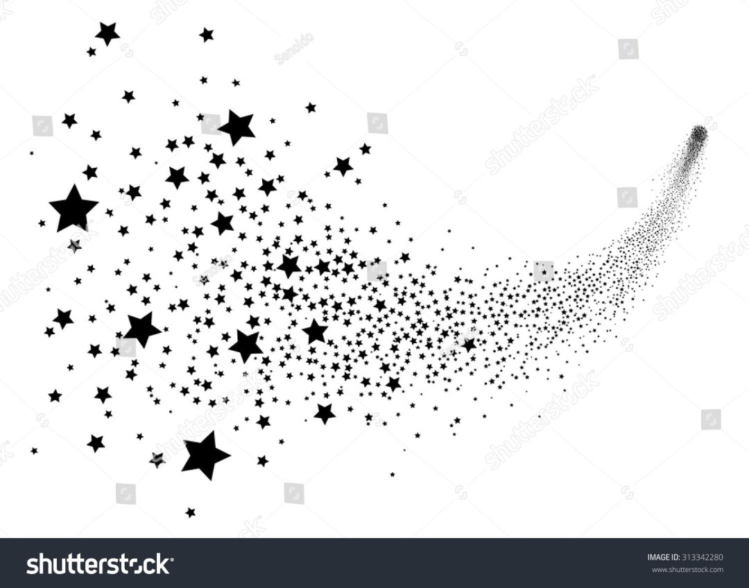 Estrellas dispersas sobre un fondo blanco