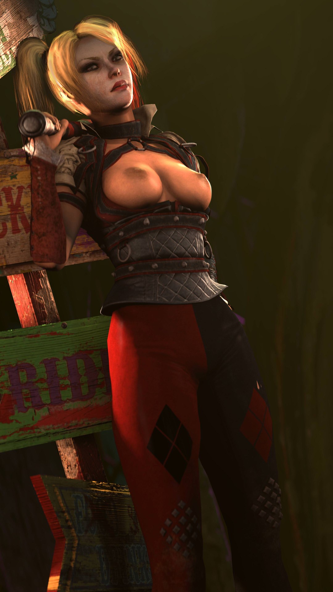 Harley Quinn látex 3D