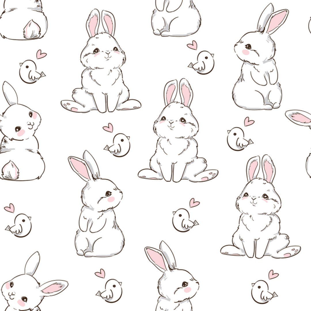 Lindos conejos de dibujos animados