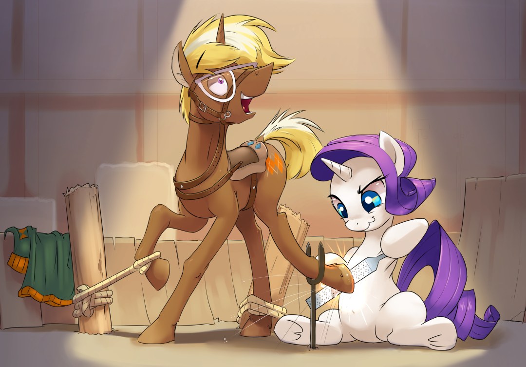 Applejack y Rarity R34