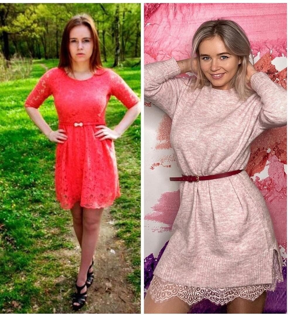 Fizruk Polina Grenz antes y después de perder peso