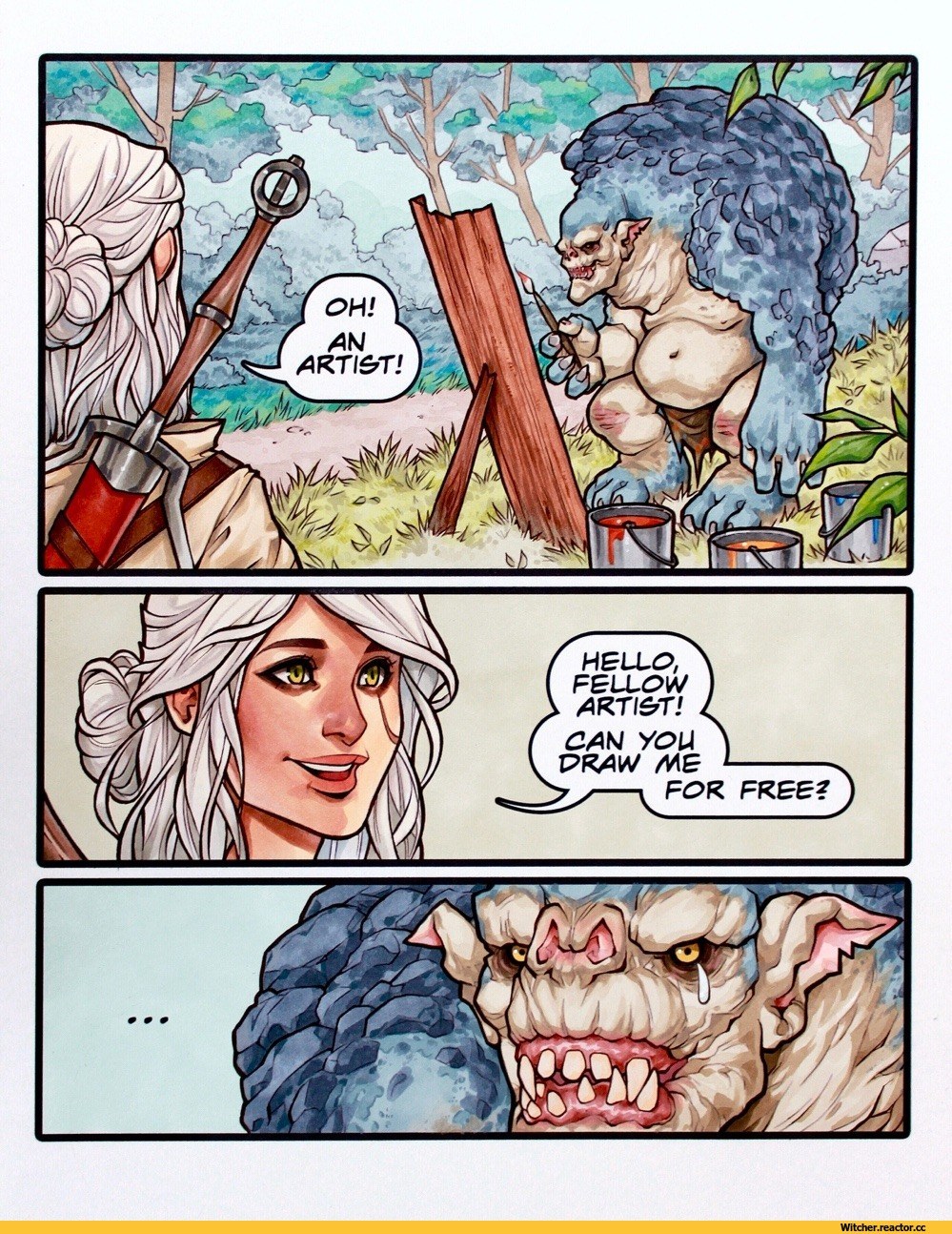 Witcher Geralt y Cyri Comics