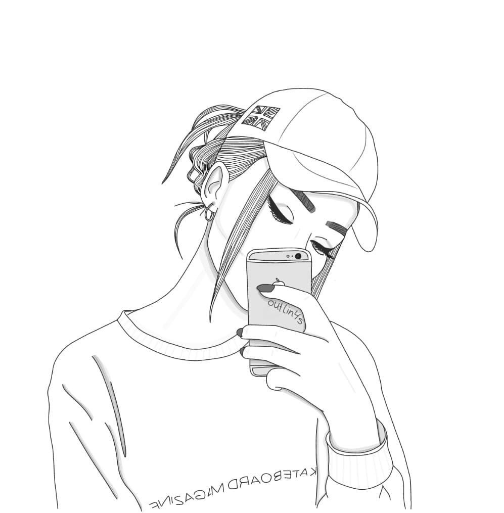 Dibujos para imprimir a una chica