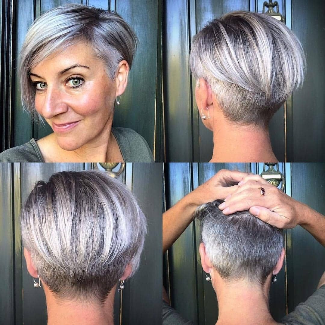 Corte de pelo a flequillo graduado para cabello corto con flequillo